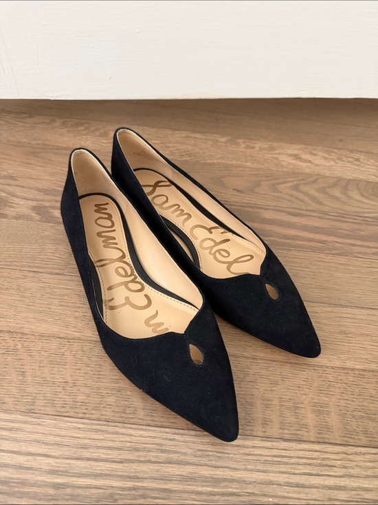Sam Edelman Shoes - Sam Edelman Black Pointed Toe Flats with Keyhole